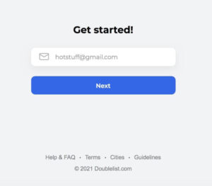 Doublelist sign up