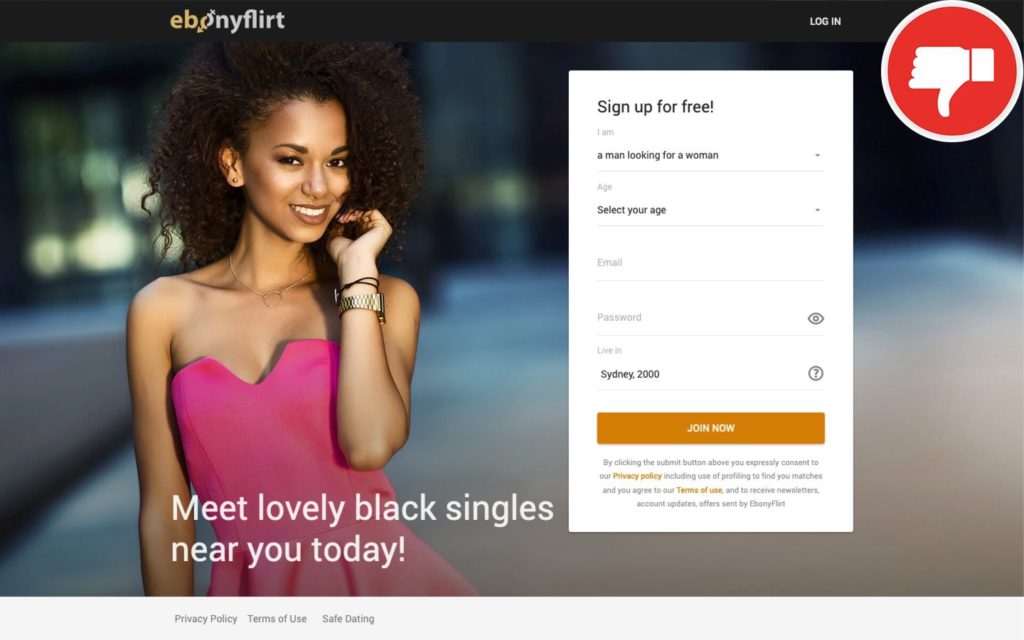 EbonyFlirt sign-up