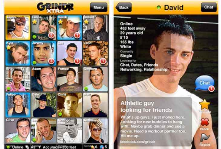 Grindr main page