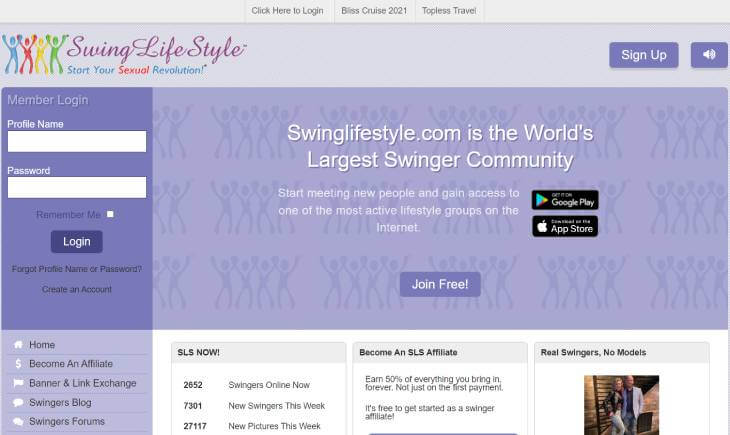 SwingLifestyle main page