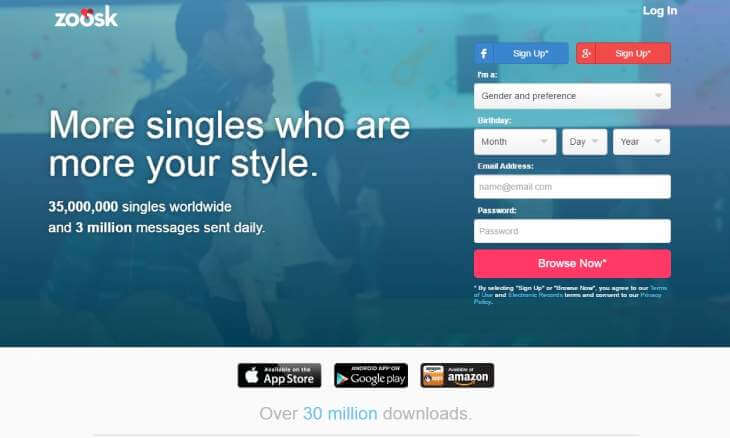 zoosk main page